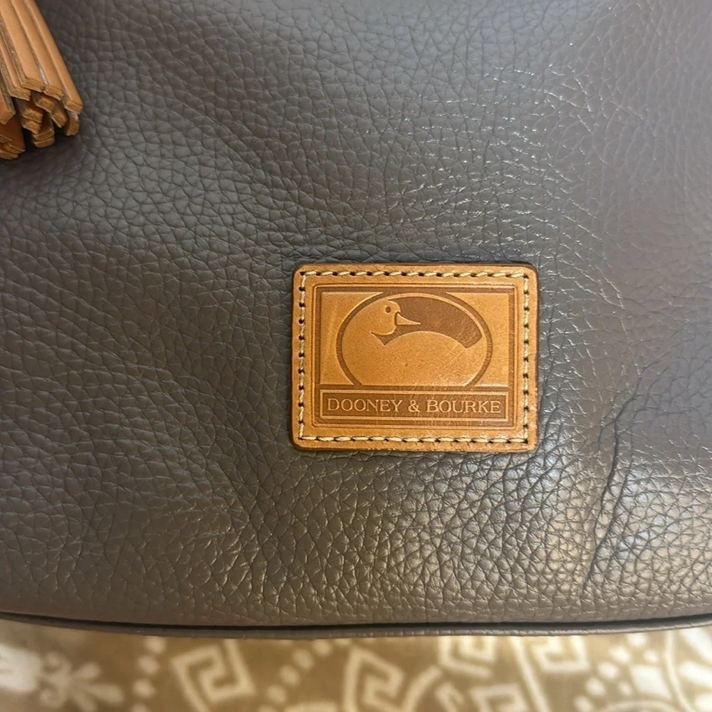 Dooney & Bourke Patterson Paige Gray Pebble Leather Hobo Bag, $298 - Picture 4 of 13